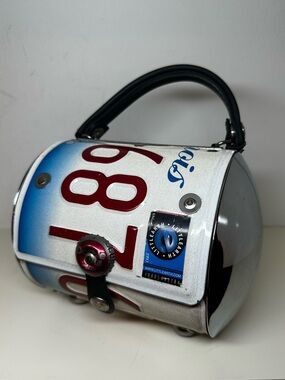 Illinois License Plate Barrel Handbag